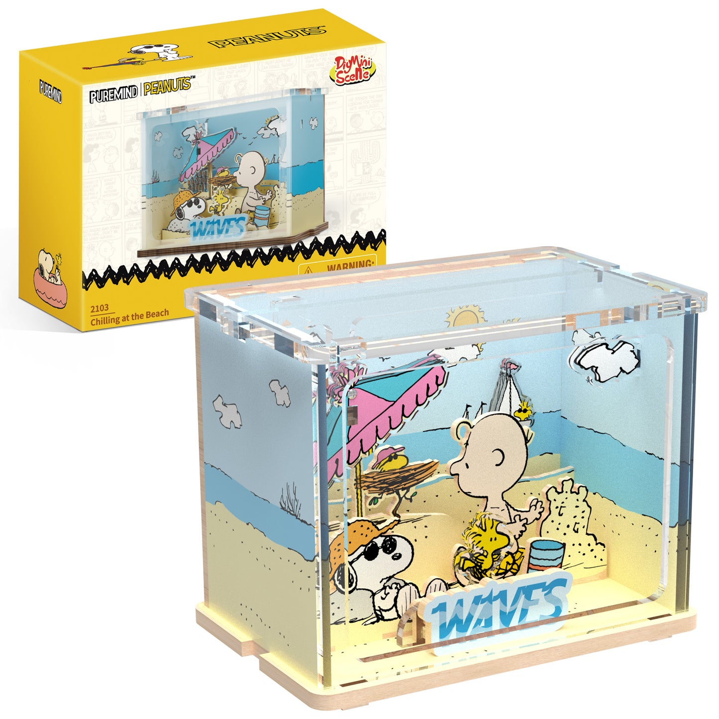 Puremind - Peanuts™ Snoopy & Charlie Brown Chilling At The Beach - Pm2103
