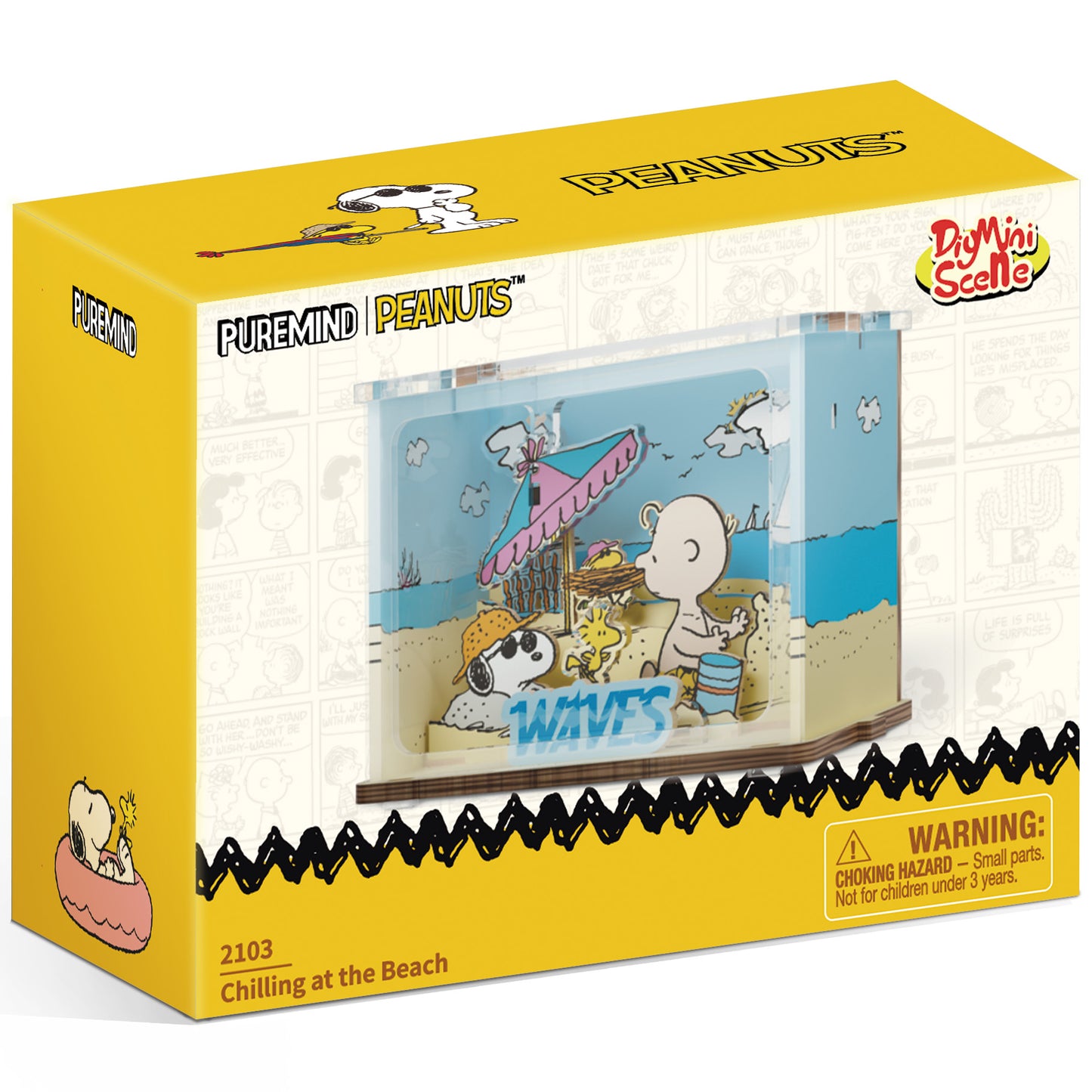 Puremind - Peanuts™ Snoopy & Charlie Brown Chilling At The Beach - Pm2103
