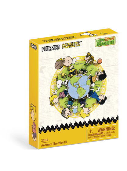 Puremind - Peanuts™ Magnetic Around The World Wooden Clock - Pm2201