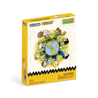 Puremind - Peanuts™ Magnetic Around The World Wooden Clock - Pm2201