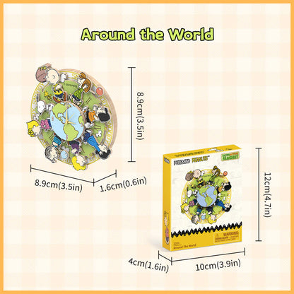 Puremind - Peanuts™ Magnetic Around The World Wooden Clock - Pm2201