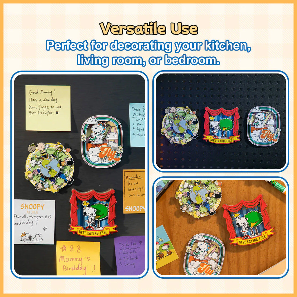 Puremind - Peanuts™ Magnetic Around The World Wooden Clock - Pm2201