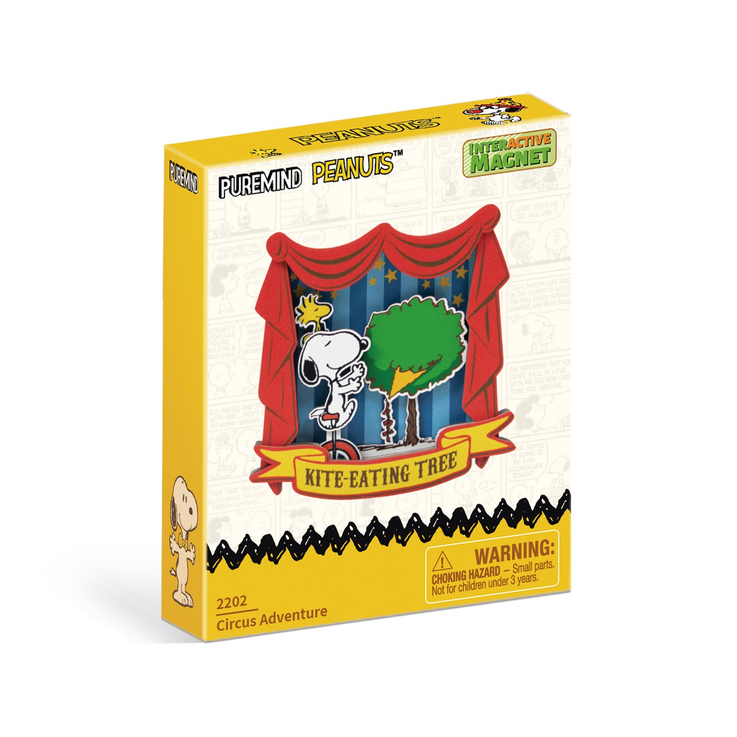 Puremind - Peanuts™ Snoopy'S Circus Adventure Wooden Magnet - Pm2202