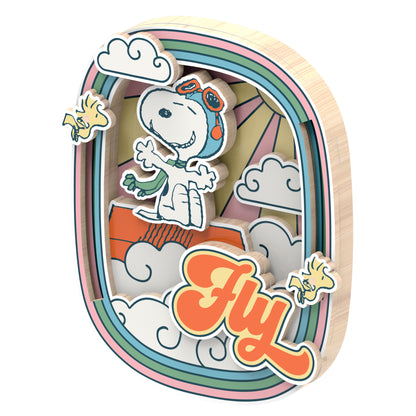 Puremind - Peanuts™ Snoopy'S Pilot Dreams Wooden Magnet - Pm2203