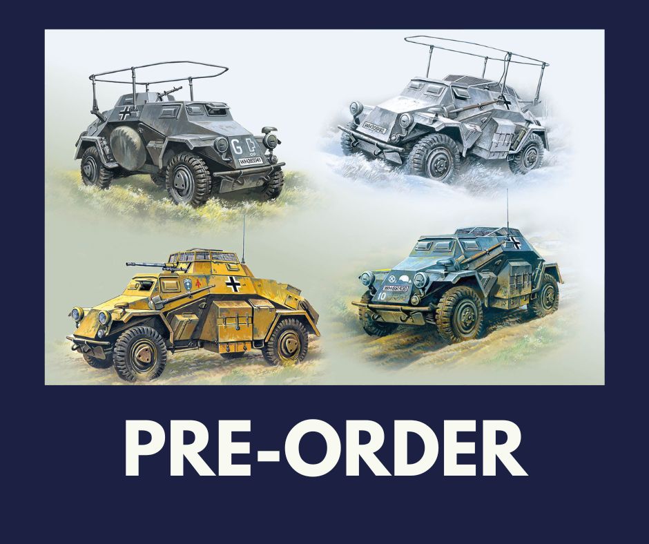 ICM Vehicles 1:72 - Wehrmacht Light Armoured Vehicles Set - ICMDS7207