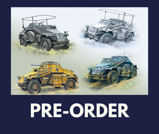 ICM Vehicles 1:72 - Wehrmacht Light Armoured Vehicles Set - ICMDS7207