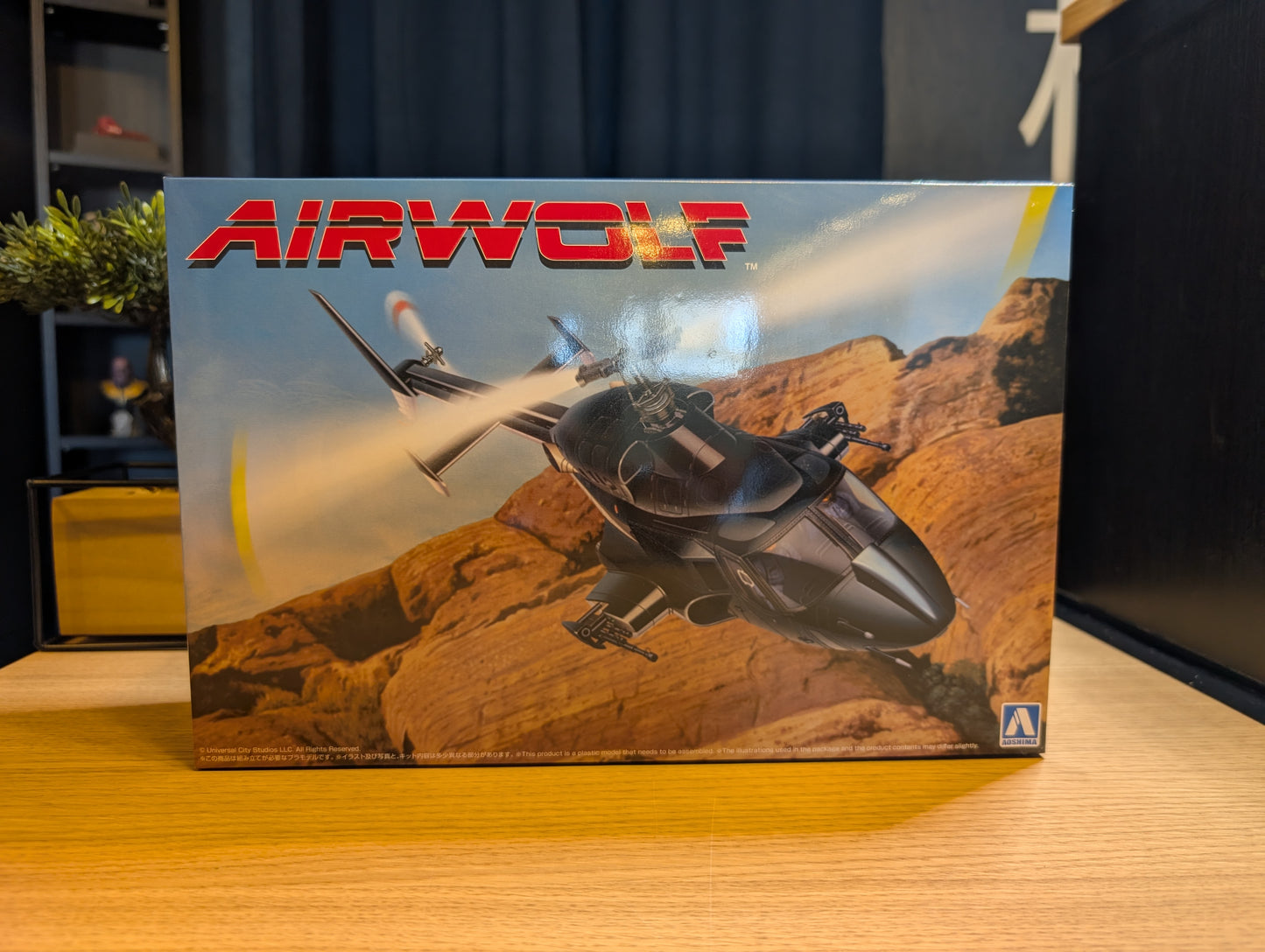 Aoshima 1/48 AirWolf Helicopter w/Clear Body Option