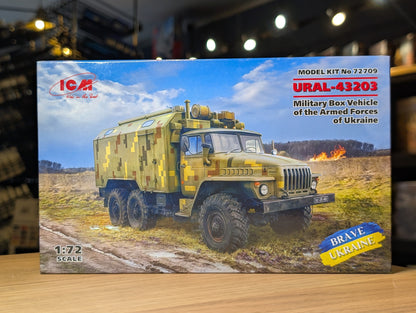 ICM Vehicles 1:72 - URAL-43203, Military Box Vehicle of the Armed Forces of Ukraine - ICM72709