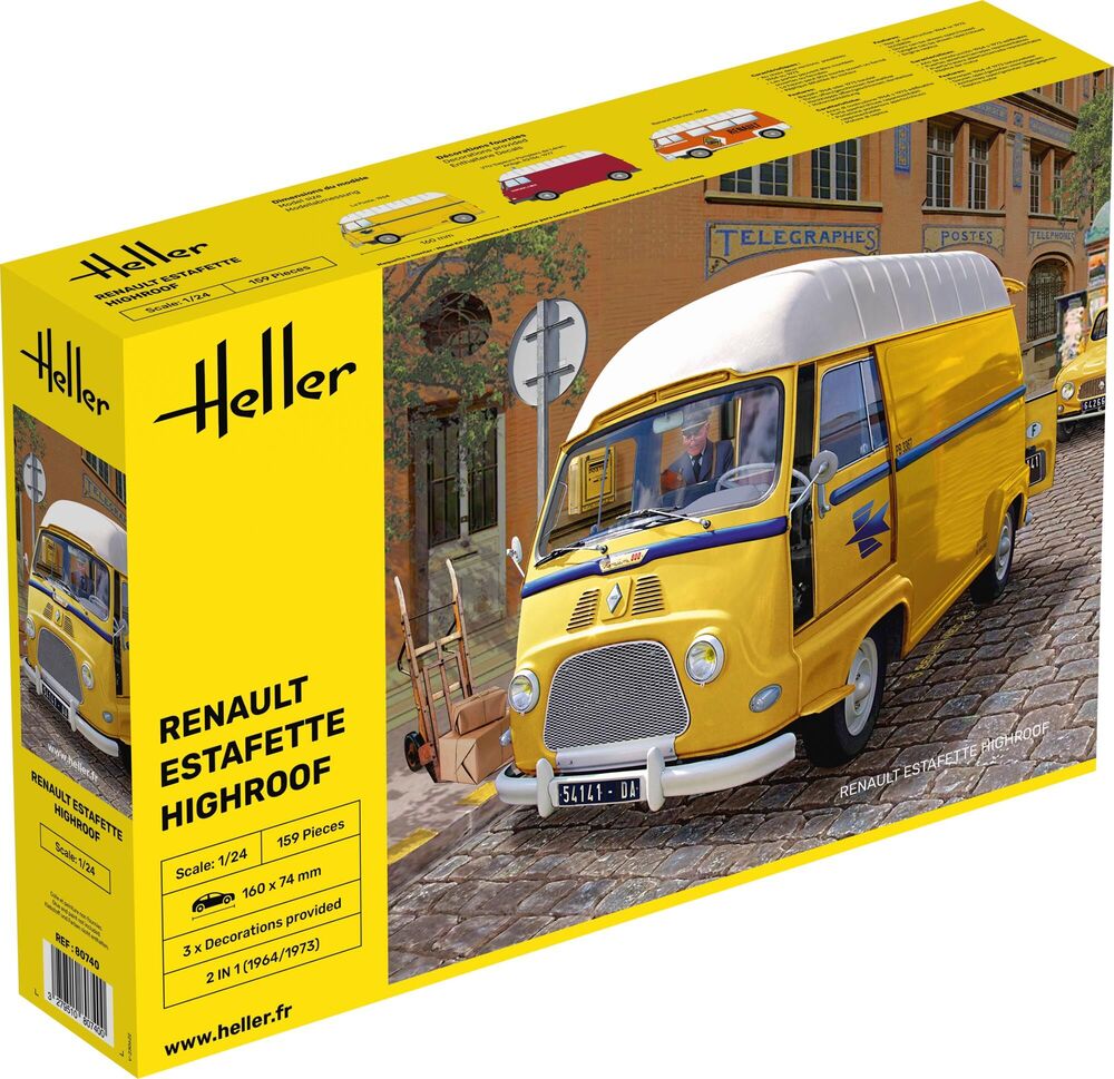 Heller 1/24 Renault Estafette Highroof Plastic Model Kit 80740