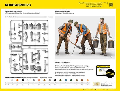 Heller 1/24 Road Workers Figure Model Kit 82754