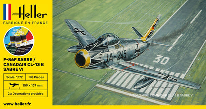 Heller STARTER KIT F-86F Sabre / Canadair CL-13 B Sabre VI 1:72