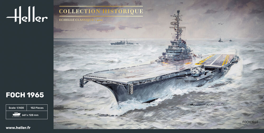Heller 1/400 Foch French Aircraft Carrier Model Kit 81071