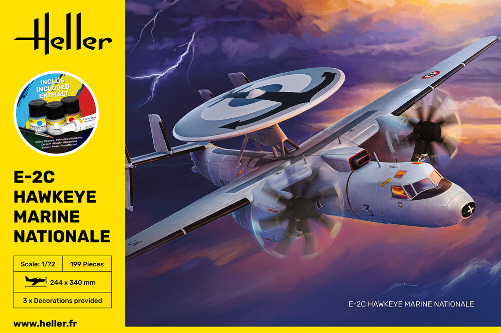 Heller STARTER KIT E-2C Hawkeye Marine Nationale 1:72