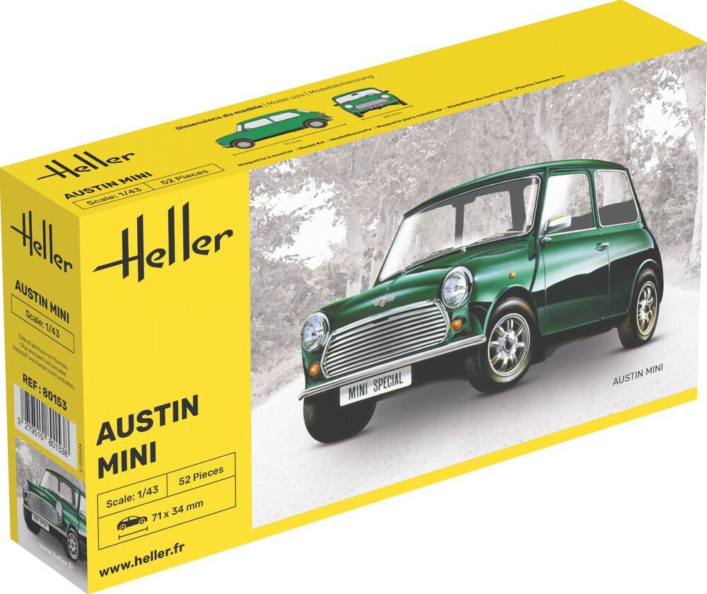 Heller 1/43 Scale Austin Mini Starter Kit Model Kit 56153