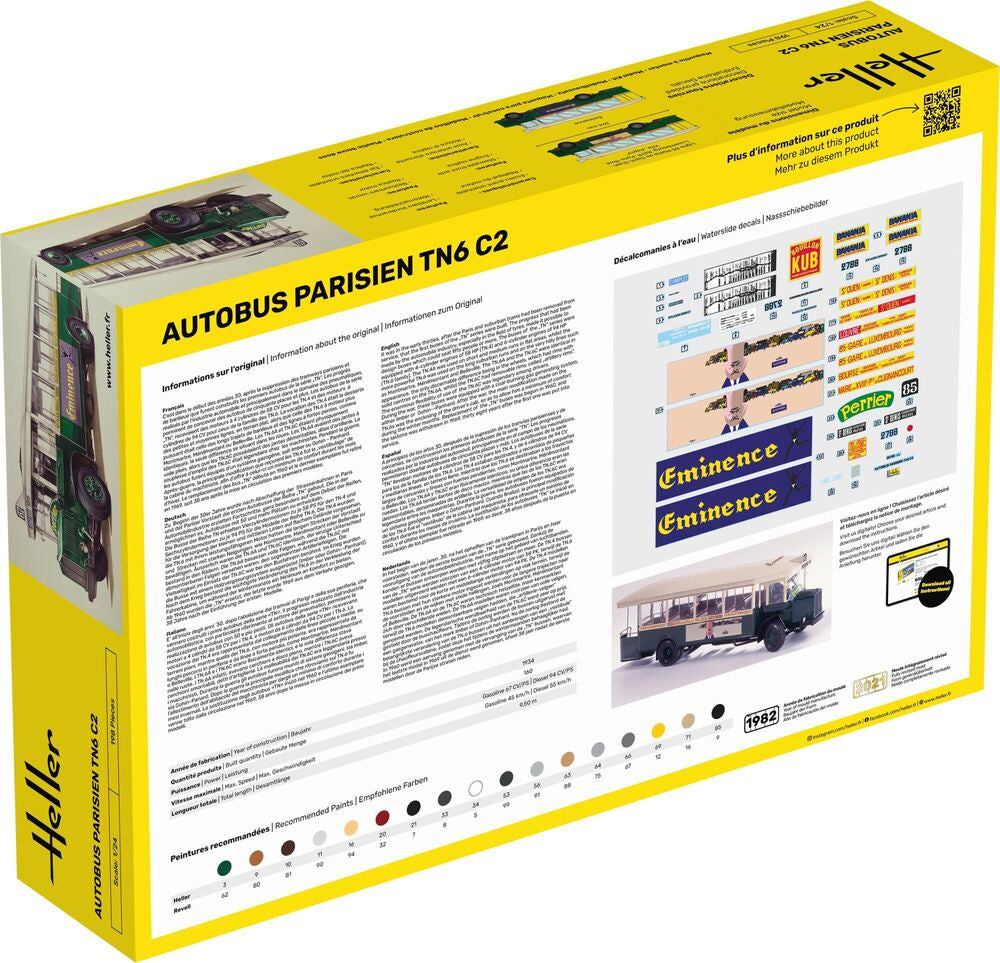 Heller 1/24 Autobus Parisien TN6 C2 Model Kit 80789 80789