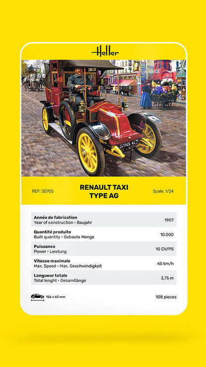 Heller 1/24 Renault Taxi Type AG Plastic Model Kit 30705