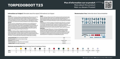 Heller STARTER KIT Torpedoboot T23 1:400