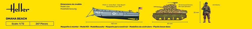 Heller 1/72 Omaha Beach Plastic Model Kit Diorama Set 50332