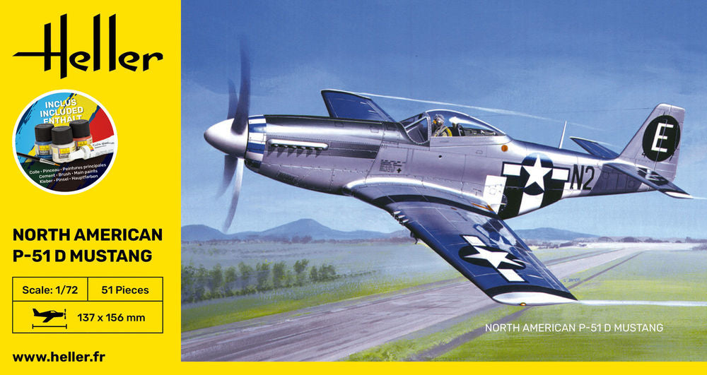 Heller STARTER KIT P-51 Mustang 1:72