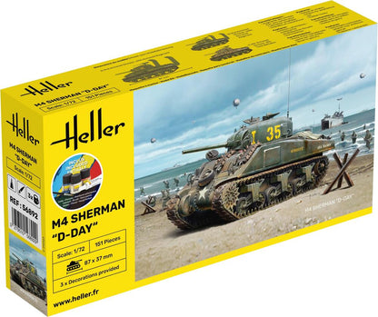 Heller STARTER KIT M4 Sherman D-Day 1:72