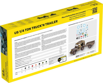 Heller US 1/4 Ton Truck 'n Trailer 1:35