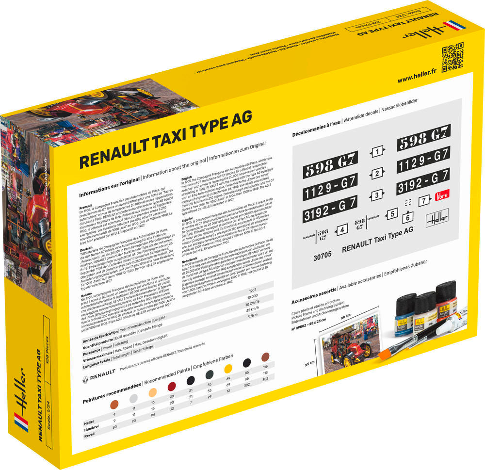 Heller 1/24 Renault Taxi Type AG Plastic Model Kit 30705