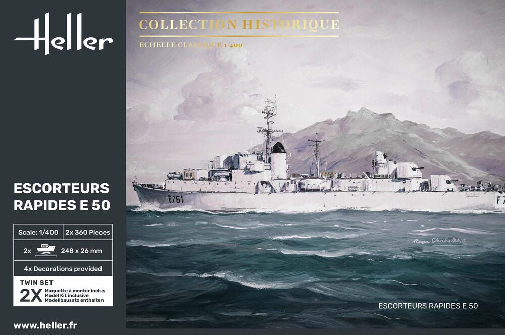 Heller 1/400 Escorteurs Rapides E50 Escort Ship Model Kit 81093