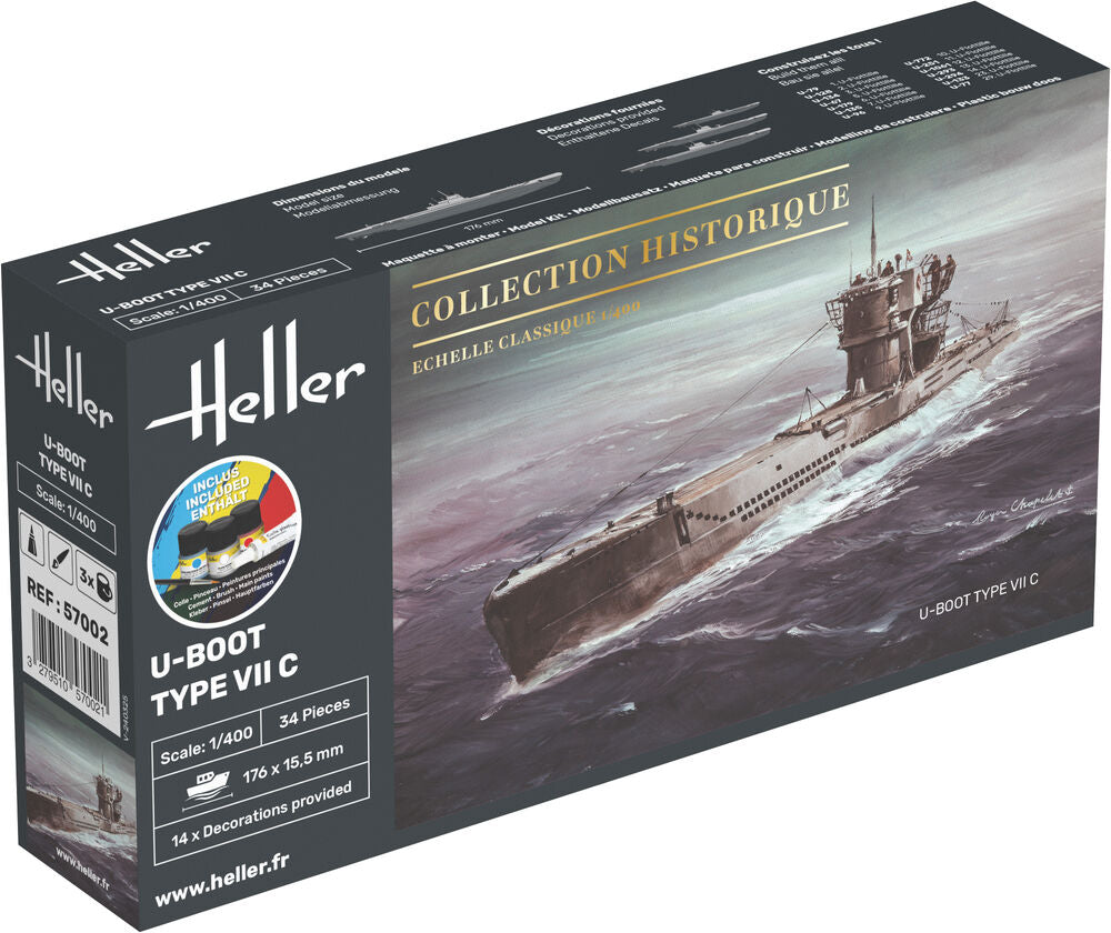 Heller STARTER KIT U-Boot Type VII C 1:400