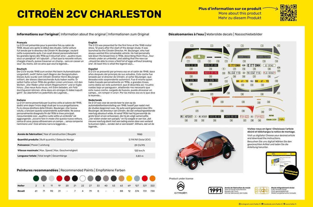 Heller - Gift Set Citroen 2CV Charleston 56766