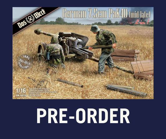1/16 Das Werk - German 7.5 cm PaK 40 Anti-Tank Gun (Mid/Late Production) (PRE-ORDER SPRING/SUMMER 2025)