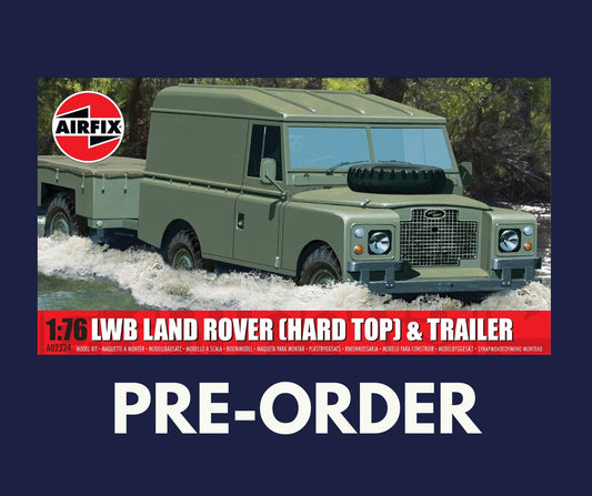1/76 Airfix - LWB Land Rover (Hard Top) & Trailer (PRE-ORDER)