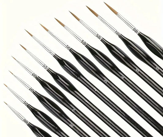 11-Piece Paint Brush Pack - Sizes 00000 - 7