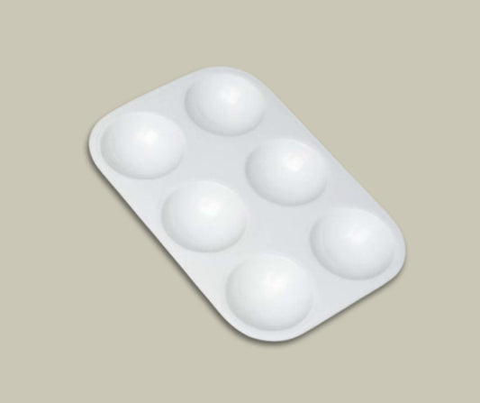 Single 6 Well Plastic Mixing Palette