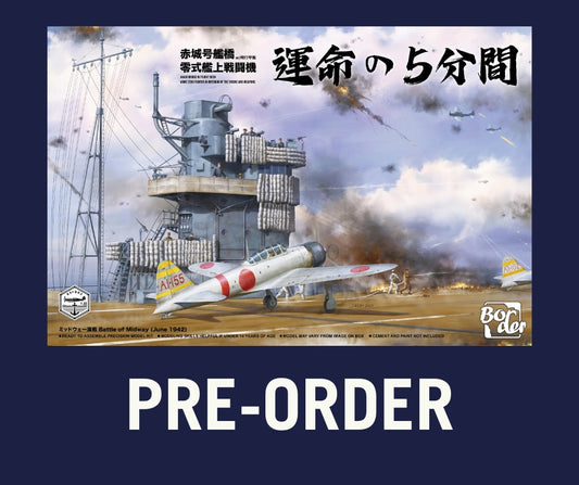 1/35 Border Model - Mitsubishi A6M2 Zero & Akagi Flight Deck Diorama Set (PRE-ORDER SUMMER 2025)
