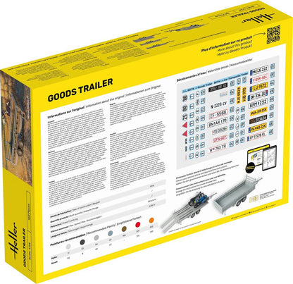 Heller 1/24 Goods Trailer Plastic Model Kit 80778