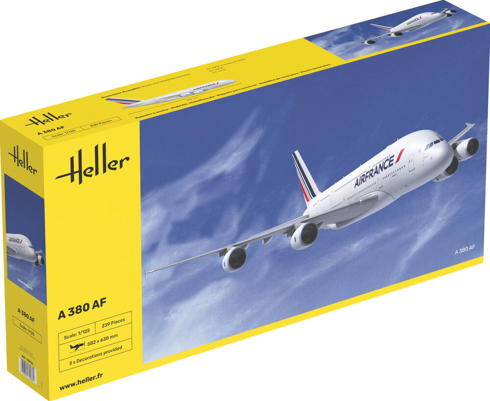 Heller 1/125 Scale Airbus A380 Air France Model Kit 80436