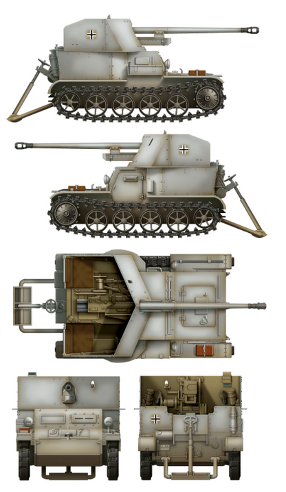 1/35 Das Werk - Pz.Sfl.Ia 5cm Pak38 auf.Mun.Schlepper VK3.02