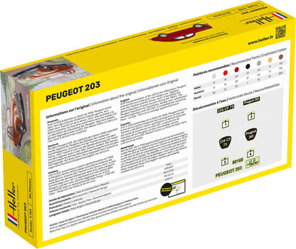 Heller 1/43 Peugeot 203 Classic Car Gift Set Model Kit 56160