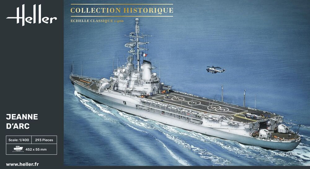 Heller 1/400 Jeanne d'Arc French Helicopter Carrier Model Kit 81034