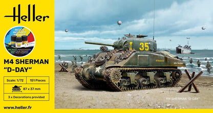 Heller STARTER KIT M4 Sherman D-Day 1:72