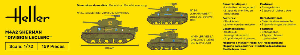 Heller - M4A2 Sherman Division Leclerc 79894