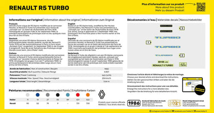 Heller 1/43 Renault R5 Turbo Model Kit 80150