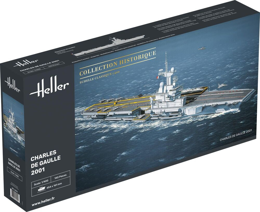Heller 1/400 Charles de Gaulle Aircraft Carrier Model Kit 81072