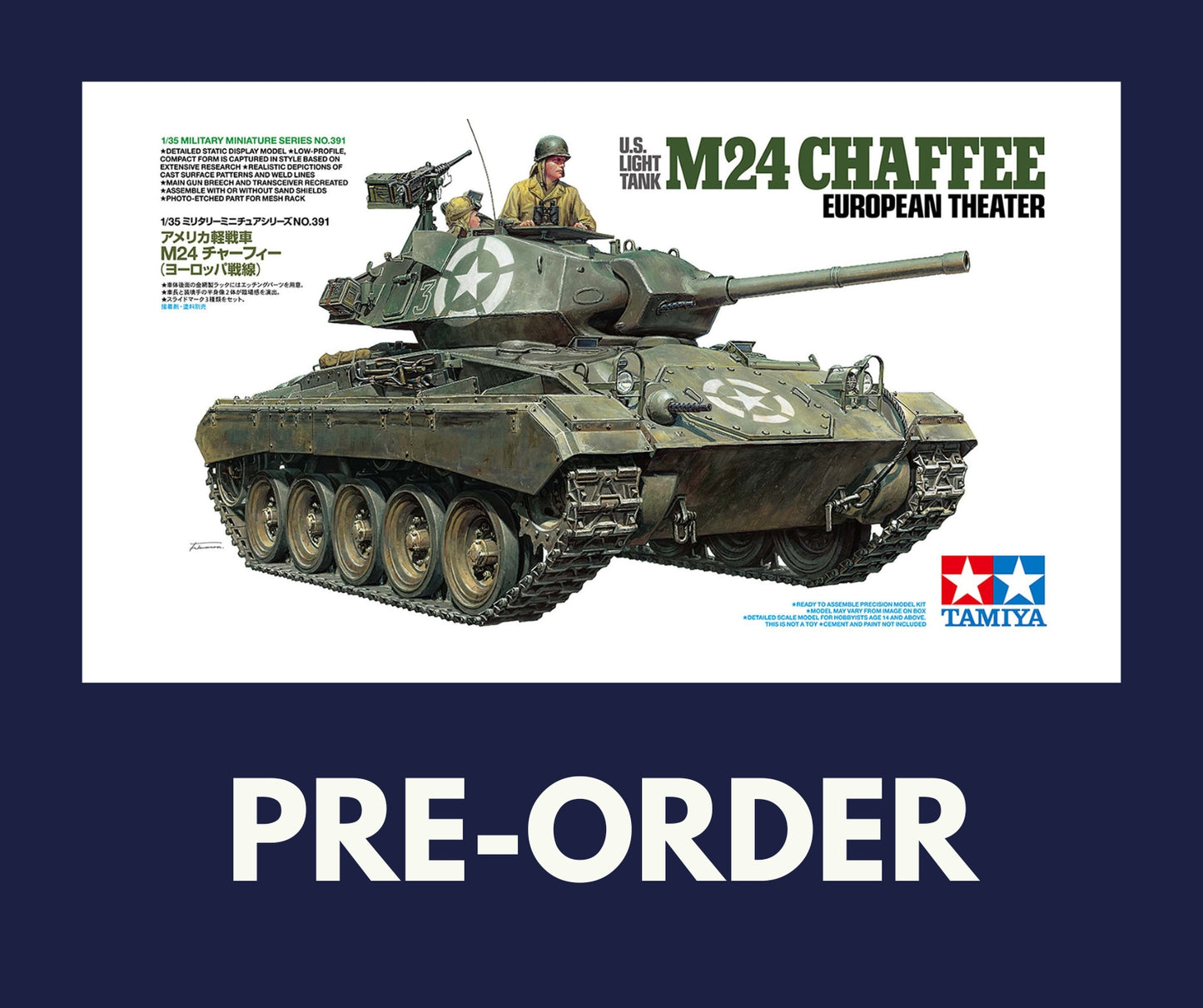 1/35 Tamiya - U.S. Light Tank M24 Chaffee European Theatre 35391 (PRE-ORDER)