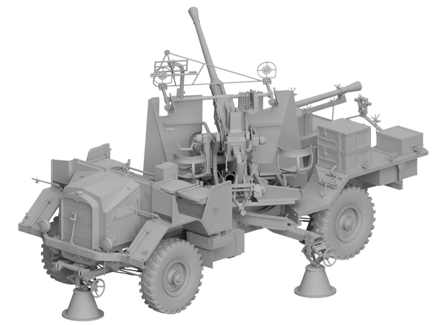 1/35 Thunder Model -  Morris Bofors C9/B Late British WWII Gun Truck