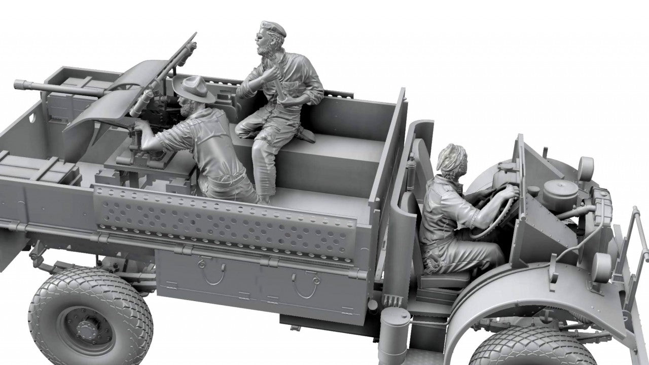1/35 Thunder Model -  LRDG CMP F30 Truck w/Ordnance 37mm MKI Bofors Gun & Figures
