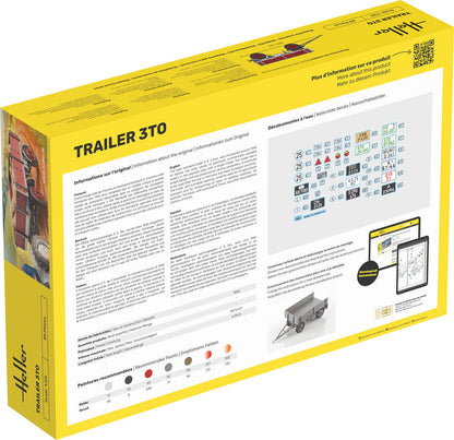 Heller 1/24 Trailer 3to Starter Kit Model Kit 57410