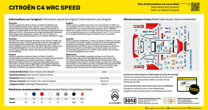 Heller 1/43 Citroen C4 WRC Speed Starter Kit Gift Set 56117
