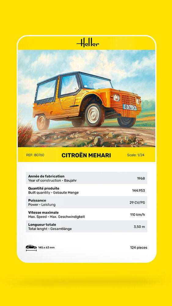 Heller 1/24 Citroen Mehari Plastic Model Kit 80760