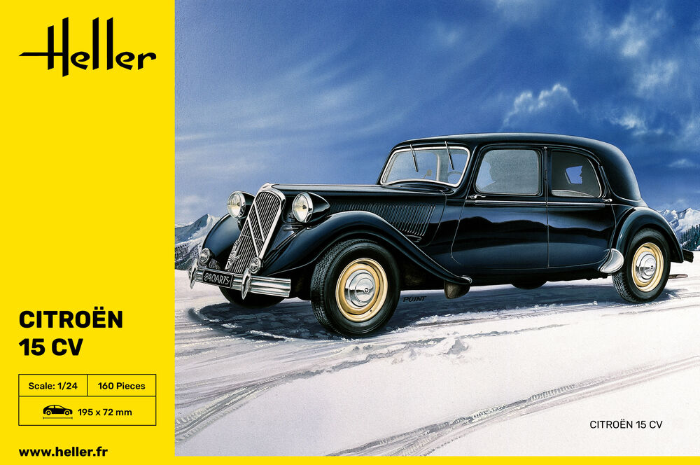 Heller 1/24 Citroen 15 CV Starter Kit Model Kit 56763